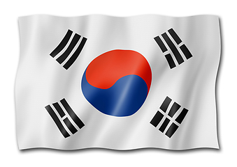 Image showing South Korean flag isolated on white