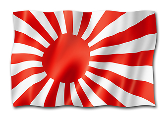 Image showing Japanese naval ensign flag isolated on white