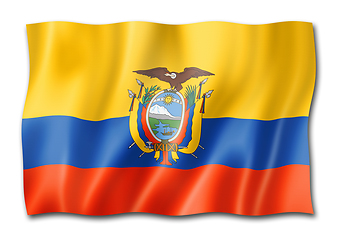 Image showing Ecuadorian flag isolated on white