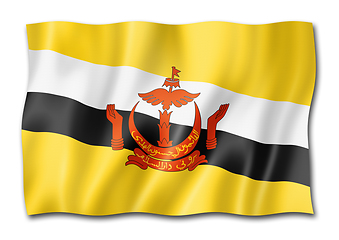 Image showing Bruneian flag isolated on white