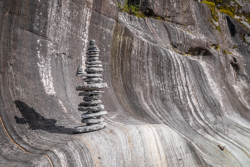 Image showing Cairn near Franz Josef Glacier, New Zealand