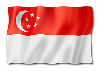Image showing Singaporean flag isolated on white