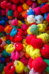 Image showing Traditional colorful Emas prayer balls, Kyoto, Japan