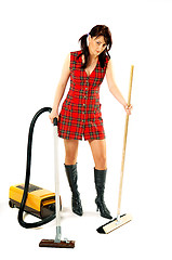 Image showing Woman with cleaner