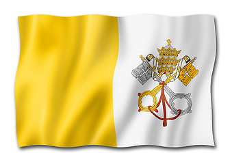 Image showing Vatican City flag isolated on white