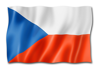 Image showing Czech flag isolated on white