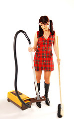 Image showing Woman with cleaner