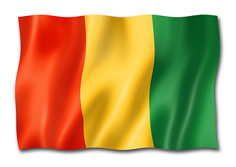 Image showing Guinean flag isolated on white