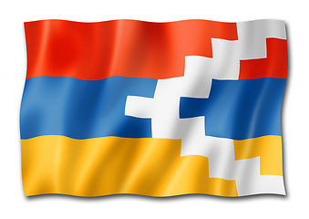 Image showing Nagorno-Karabakh flag isolated on white