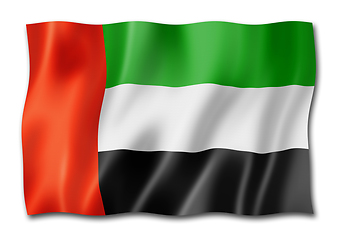 Image showing United Arab Emirates flag isolated on white