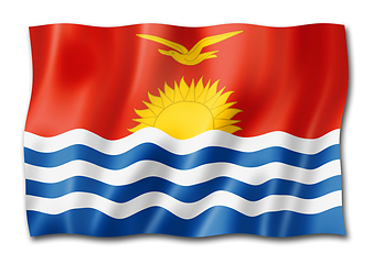 Image showing Kiribati flag isolated on white