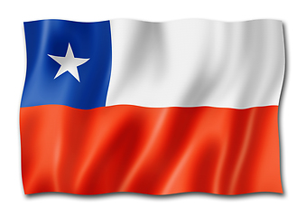 Image showing Chilean flag isolated on white