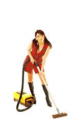 Image showing Woman with cleaner