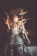 Image showing Komokuten statue in Daibutsu-den Todai-ji temple, Nara, Japan
