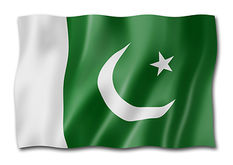 Image showing Pakistani flag isolated on white