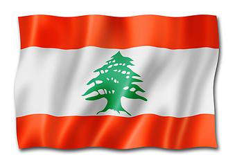 Image showing Lebanese flag isolated on white