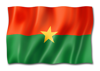 Image showing Burkina Faso flag isolated on white