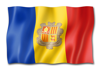 Image showing Andorran flag isolated on white