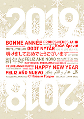 Image showing 2019 Happy new year card from all the world