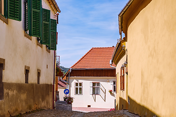 Image showing Street in Sighisoara