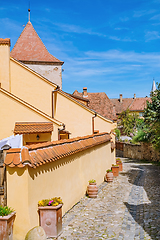 Image showing Street in Sighisoara