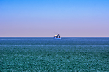 Image showing Container ship in the sea