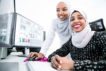 Image showing afro american modern muslim women