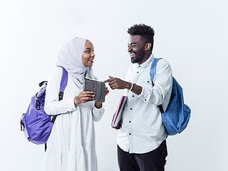 Image showing portrait of african students