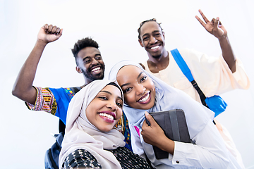 Image showing portrait of african students group