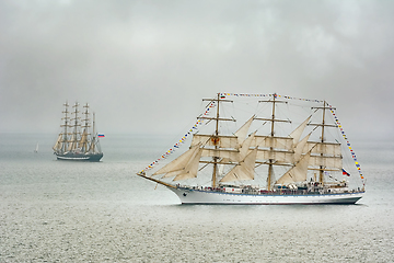 Image showing Sailing Ships in the Sea