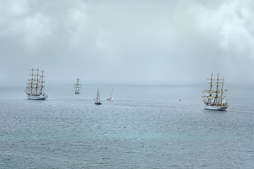 Image showing Sailing Ships in the Sea