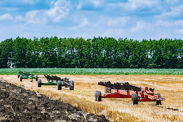 Image showing Agricultural machinery on the field