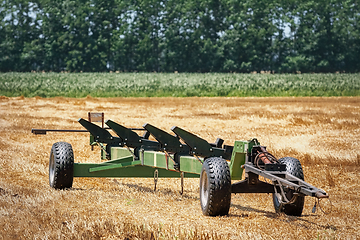 Image showing Agricultural machinery on the field