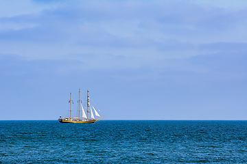 Image showing Barquentine in the Sea