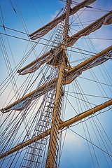 Image showing Mast of Sailing Ship