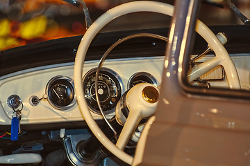 Image showing Interior of an Old Car