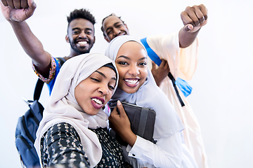 Image showing portrait of african students group