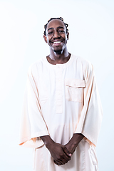 Image showing handsome african black man in traditional  clothes