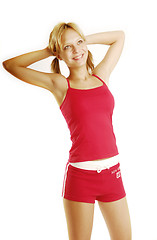 Image showing Exercising girl