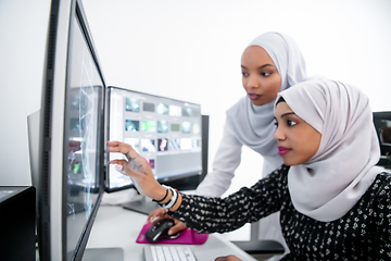 Image showing afro american modern muslim women