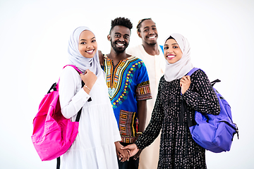 Image showing portrait of african students group