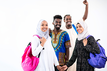 Image showing portrait of african students group