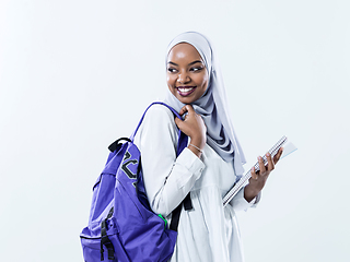 Image showing portrait of african female student