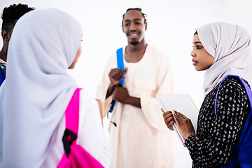 Image showing group of happy african students