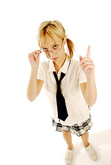 Image showing Girl in a school uniform
