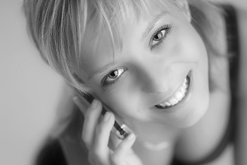 Image showing Girl with phone