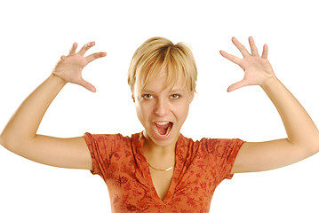 Image showing Shouting girl