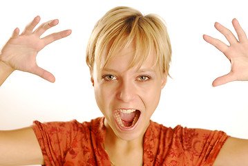 Image showing Shouting girl