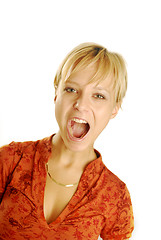Image showing Shouting girl