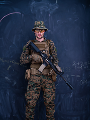 Image showing modern warfare soldier